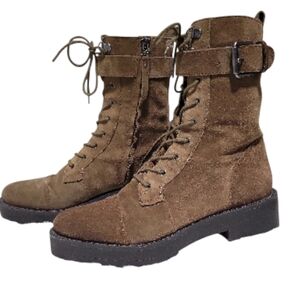 Sam Edelman Junip Suede Combat Boots SZ 10